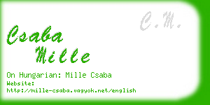 csaba mille business card